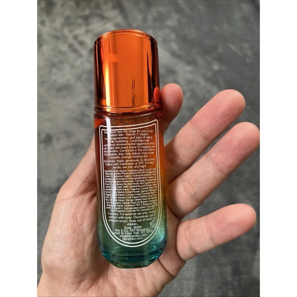 Vitamin C Ceramide Face Serum Brightening Capsules Korean Skincare 1.69oz